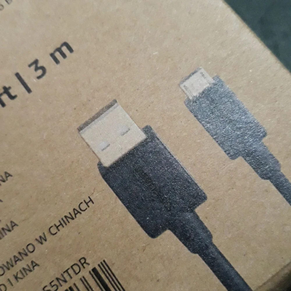 USB 2.0 A-Male to Micro B black charger cable 10 feet long. Android compatible.
